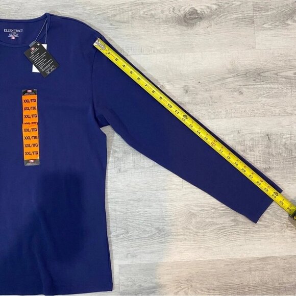 Ellen Tracy NWT Long Sleeve Navy Shirt Size XXL - Picture 8 of 16